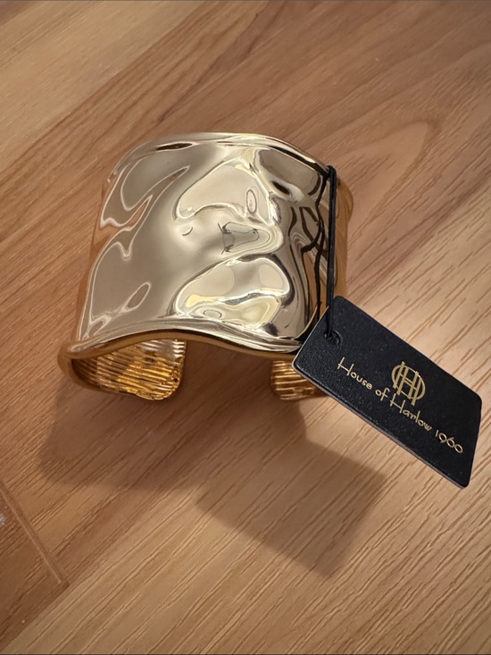 House of Harlow 1960 Jewelry - House of Harlow 1960 Shiny Gold Wave Cuff Bracelet